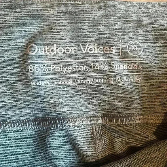 Outdoor Voices 7/8 Tri Tone Gray Leggings Sz XL - Picture 6 of 9